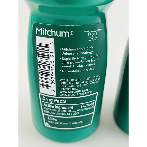 Mitchum Roll-On Antiperspirant and Deodorant for Men, Unscented, 3.4 (Pack of 3) - Picture 5 of 9